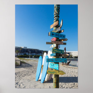 Póster Cocoa Beach Tiki Totem