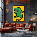 Póster Cocodrilo Pop Art – Silueta Verde sobre Amarillo<br><div class="desc">Haz una declaración audaz con este póster de cocodrilo pop-art. Una silueta verde brillante con un contorno negro grueso camina sobre un fondo amarillo vibrante. Impactante, divertido e instantáneamente reconocible, esta pieza moderna añade color y energía a cualquier sala de estar, estudio creativo o espacio juguetón. Impreso con precisión de...</div>