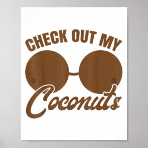 Póster Coconut Bra Adultos Chequear Mi Coconuts Shell Bra