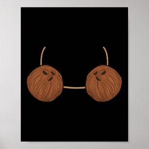 Póster Coconut Bra Costume Cute Easy Food Halloween Regal