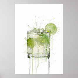 Póster Cóctel Caipirinha