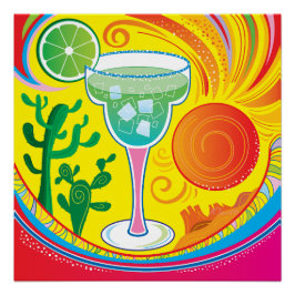 Póster Cóctel Colorido