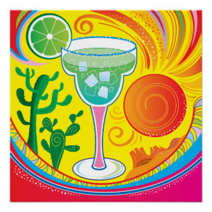 Póster Cóctel Colorido
