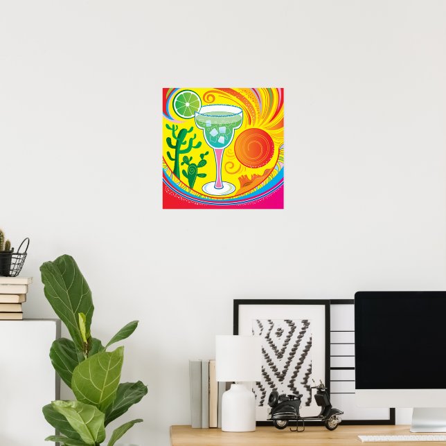 Póster Cóctel Colorido (Oficina en casa)