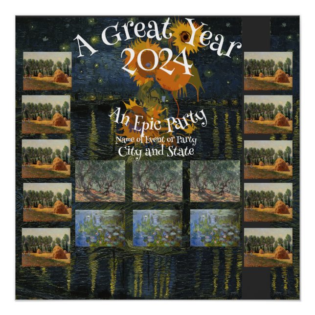 Póster Cóctel de fiesta de bodas 2024 (Anverso)