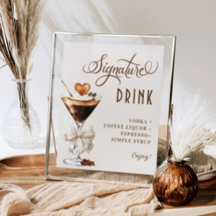 Póster Cóctel de firma Espresso Martini