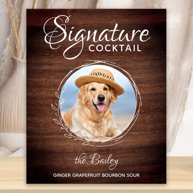 Póster Cóctel de la firma del bar del perro Mascota Rústi (Subido por el creador)