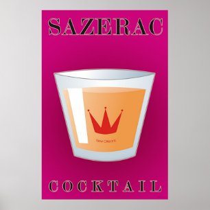 Póster Cóctel de Sazerac