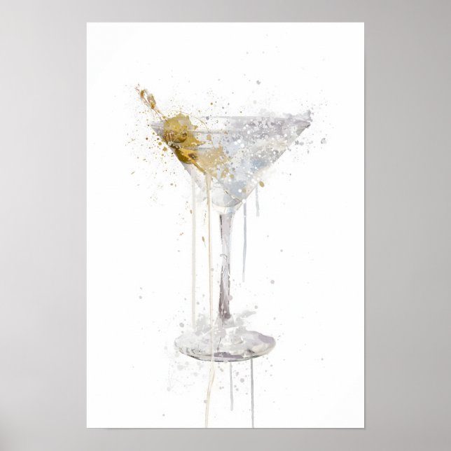 Póster Cóctel Dry Martini (Frente)