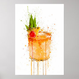Póster Cóctel Mai Tai