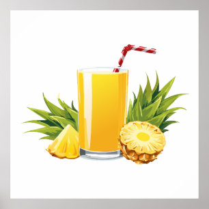 Póster cóctel Piña Colada