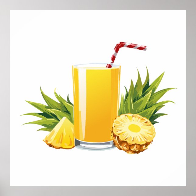 Póster cóctel Piña Colada (Frente)
