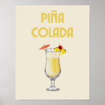 Cóctel Retro Amarillo Pina Colada