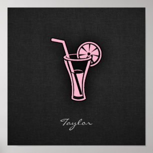 Póster Cóctel rosa ligero