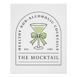 Póster Cóctel sin alcohol bebida no alcohólica cóctel sin