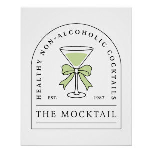 Póster Cóctel sin alcohol bebida no alcohólica cóctel sin