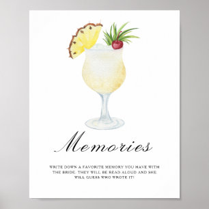Póster Cóctel tropical - recuerdos con la novia