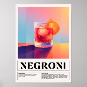 Póster Cócteles de época: Negroni