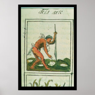 Póster Codex florentino' de Bernardino de Sahagun