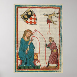 Póster Codex Manesse - Graf Otto von Botenlauben