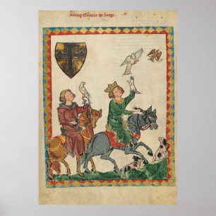 Póster Codex Manesse - König Konrad der Junge