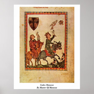 Póster Códice Manesse por el amo de Manesse