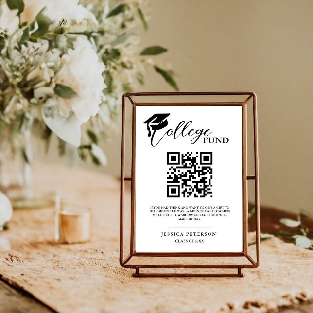 Póster Codificación QR del fondo de graduación de secunda (Subido por el creador)