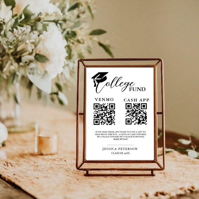 Póster Codificación QR del fondo de graduación de secunda (Subido por el creador)