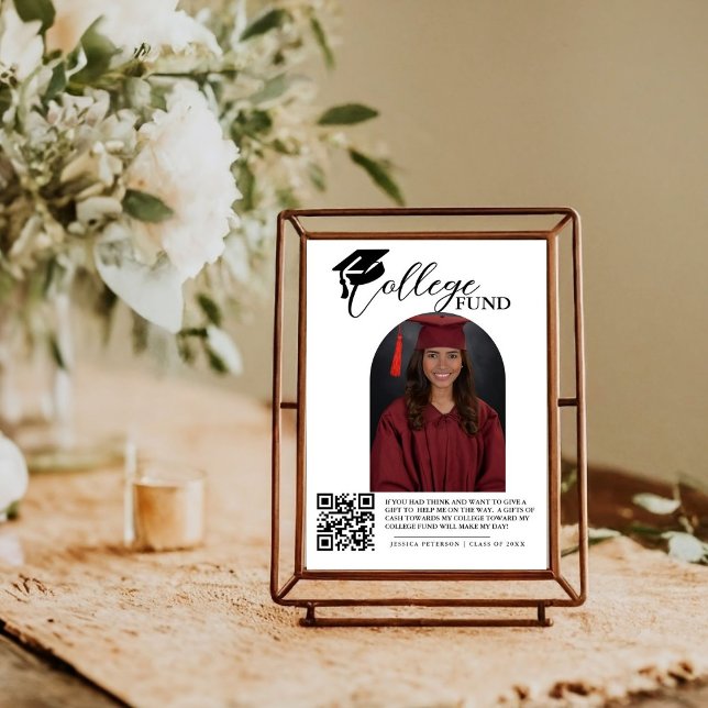 Póster Codificación QR del fondo de graduación de secunda (Subido por el creador)