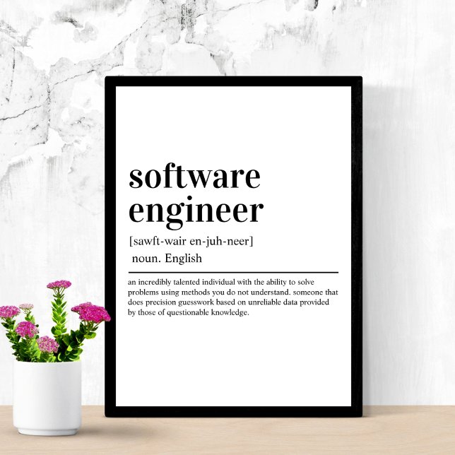 Póster Codificador de definición de ingeniero de software (Subido por el creador)