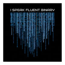 Código binario azul