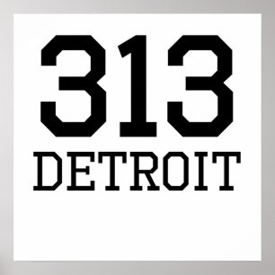 Póster Código de área de Detroit 313