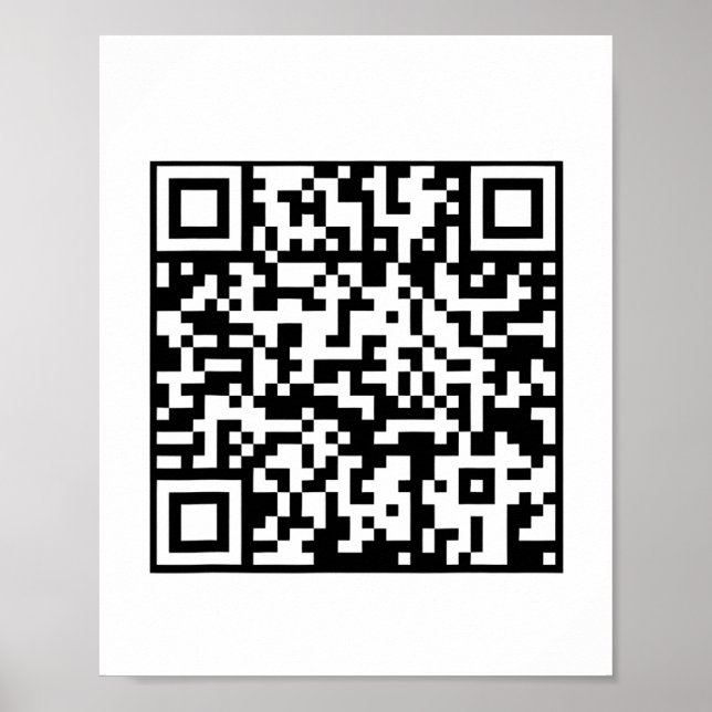 Póster Código de baile divertido Qr Presidente Trump  (Frente)