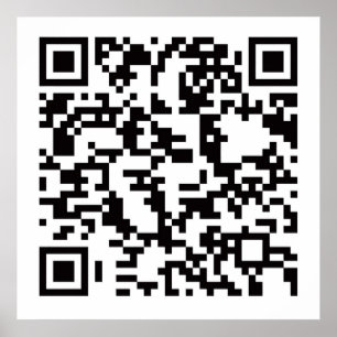 Póster Código de barra QR escaneado