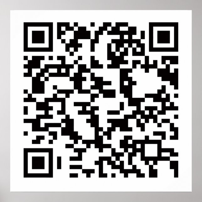 Póster Código de barra QR escaneado (Frente)