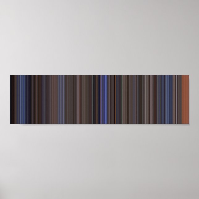 Póster Código de barras de película panorámico Top Gun (Frente)