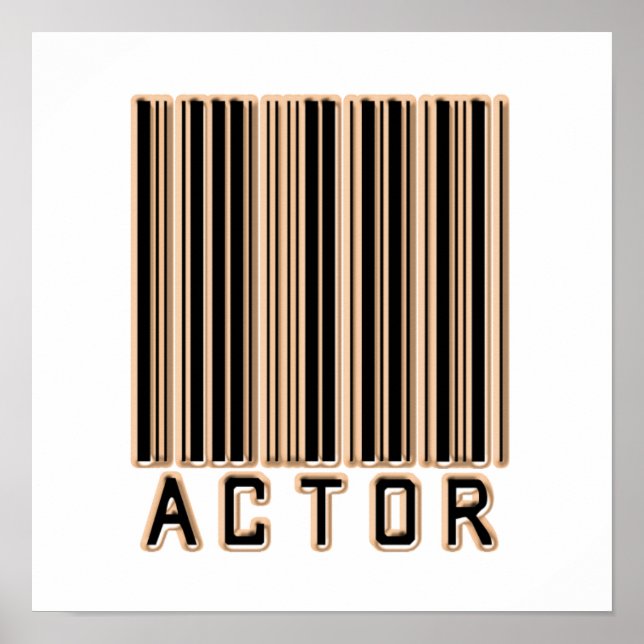 Póster Código de barras del actor (Frente)