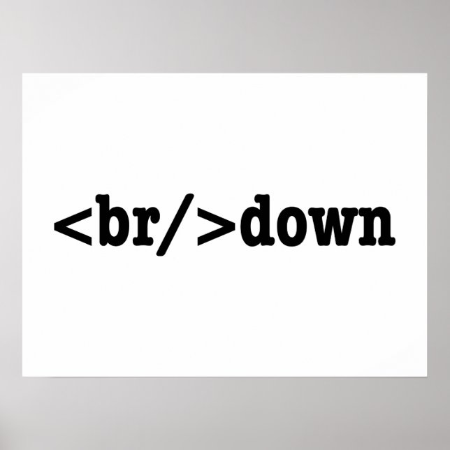 Póster código HTML de descomposición (Frente)