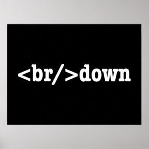 Póster código HTML de descomposición