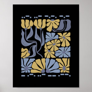 Póster Código Morse 8647 Sutil Anti Trump 86 47 Floral Bo