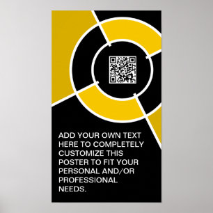 Póster código QR con viñetas de los naranjas