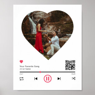 Póster Código QR Cualquier Personalizado de canción foto
