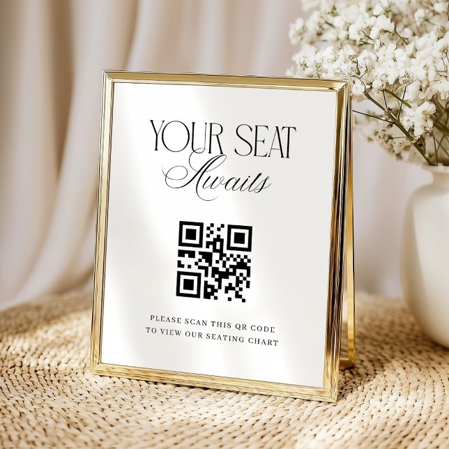 Póster Código QR de Asientos Reservados para Boda (Subido por el creador)