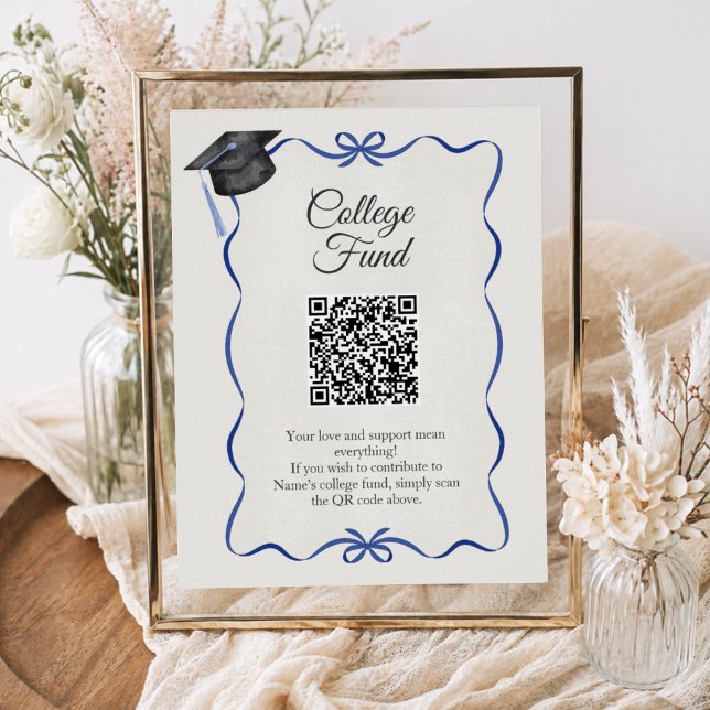 Póster Código QR de Graduación de Fondo Universitario Blu (Subido por el creador)