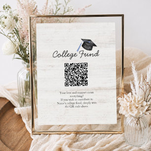 Póster Código QR de Graduación del Fondo Universitario Rú