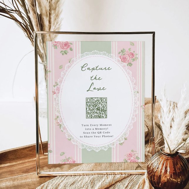 Póster Código QR de la ducha de novia Capture The Love (Subido por el creador)