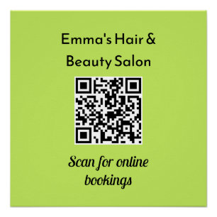 Póster Código QR de negocio Promocional Personalizado Sal
