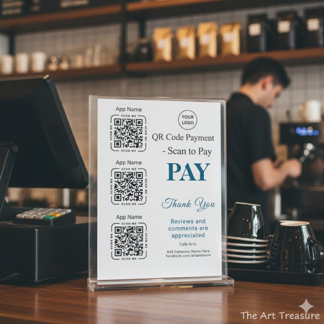 Póster Código QR de Pago - Escanea para Pagar Logo Empres (Subido por el creador)