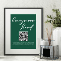 Código QR del Boda del fondo de luna de miel verde
