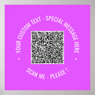Póster Código QR Explorar información Personalizado Color